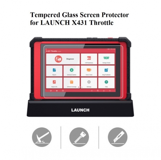 Tempered Glass Screen Protector for LAUNCH X431 Throttle Scanner - Click Image to Close